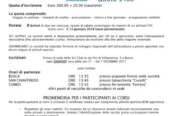 Corsi sci alpino e snowboard